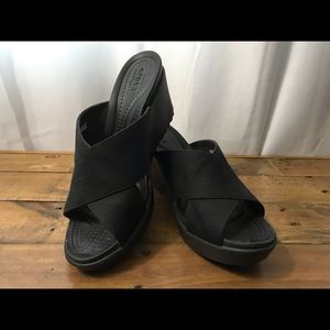 Crocs Leigh II Xstrap Wedge Womens Size 8